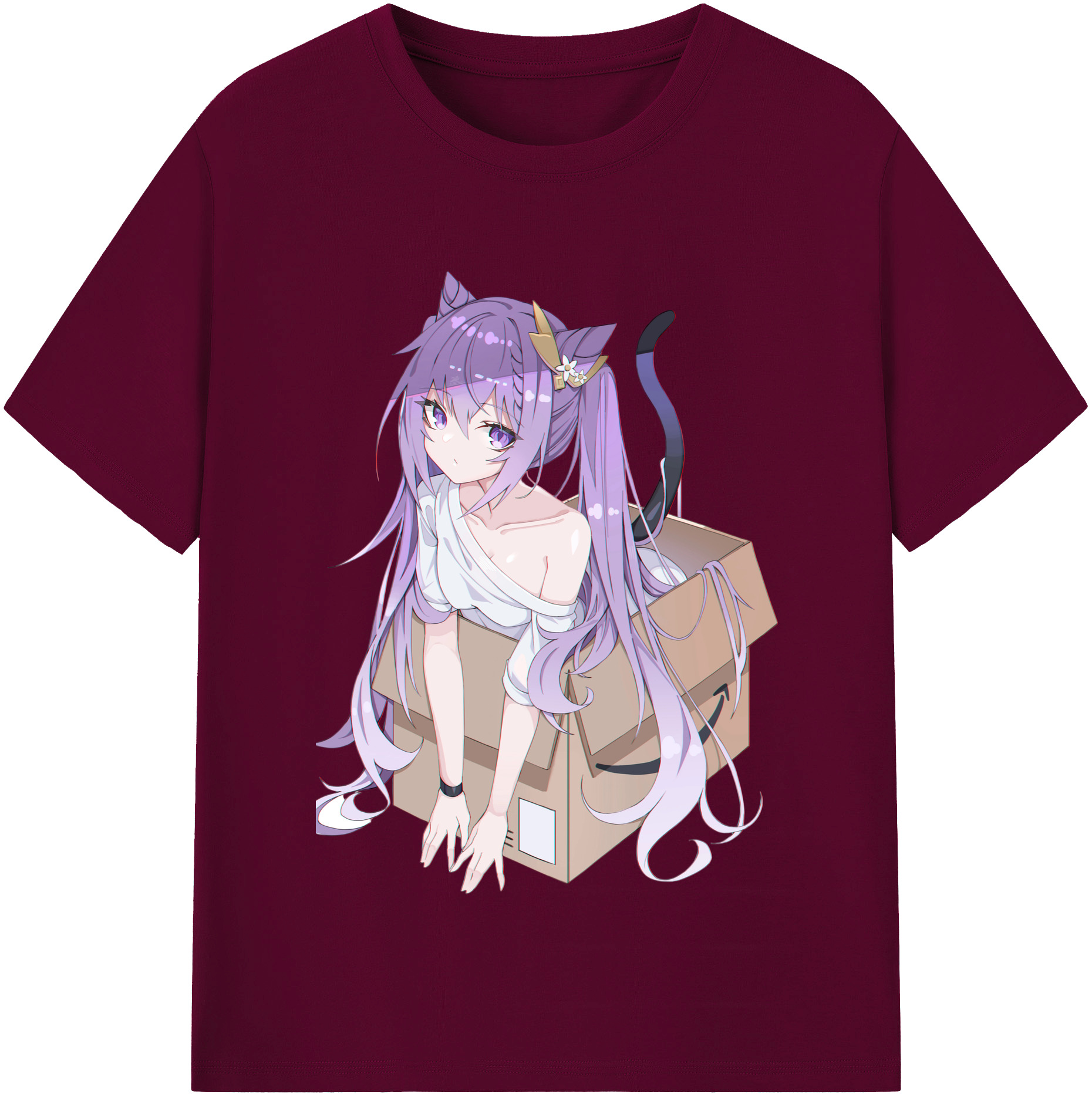 げんし神 刻晴 こくせい genshin Kokusei レディースカジュアルプリントTシャツ（綿100％）